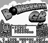 Bomberman GB (USA, Europe) Title Screen